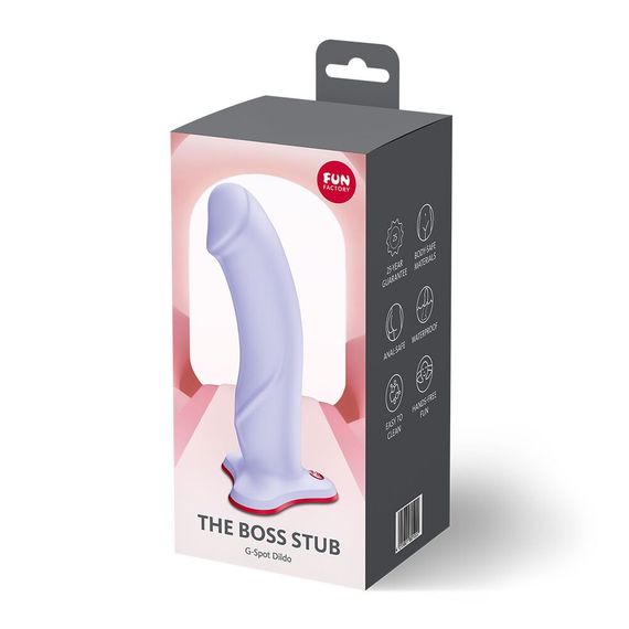 Фалоімітатор Fun Factory THE BOSS STUB Purple, реалістична текстура, довжина 17,9 см, діаметр 4,1см | Зображення 5