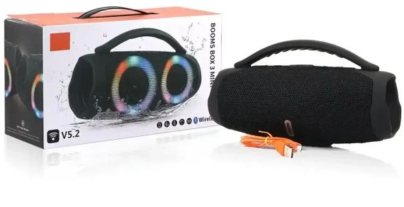 Бездротова Bluetooth колонка з LED підсвічуванням Boombox 3 Mini RGB B11 | Зображення 5