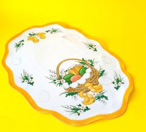 Великодня серветка на кошик 38х64см | Накидка на великодній кошик | пасхальний рушник