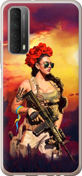 Чехол на Huawei P Smart 2021 Украинка с оружием "5316u-2100-17620"
