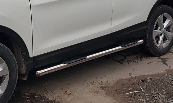 Бічні труби (2017-2021, 2 шт., нерж.) для Nissan Qashqai рр