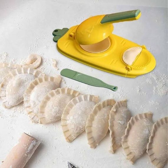 Пресс-форма для лепки пельменей и вареников Желтая