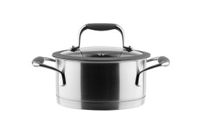 Каструля Vinzer Profi 50182, 1.5 л, 16 см, з нержавіючої сталі з кришкою, для всіх типів плит