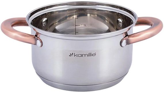 Каструля Kamille Catalin 4.5л з нержавіючої сталі з мірною шкалою | Зображення 1