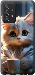 Чохол на Samsung Galaxy A52s 5G A528B Білий кіт "5646t-2583-2448"