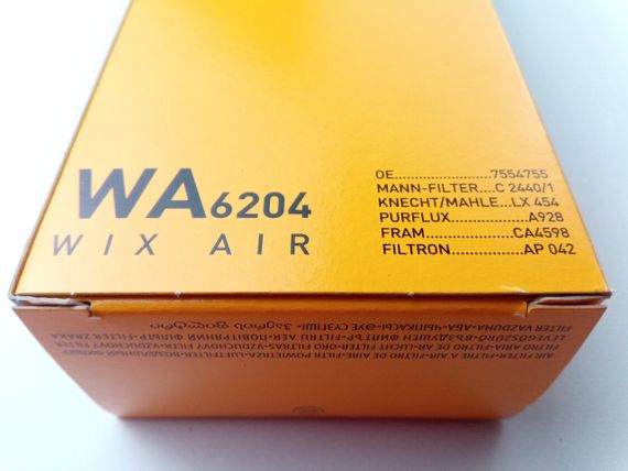 Фільтр повітряний Тавія інж., WIX (WA6204) (1244-1109080) | Зображення 1