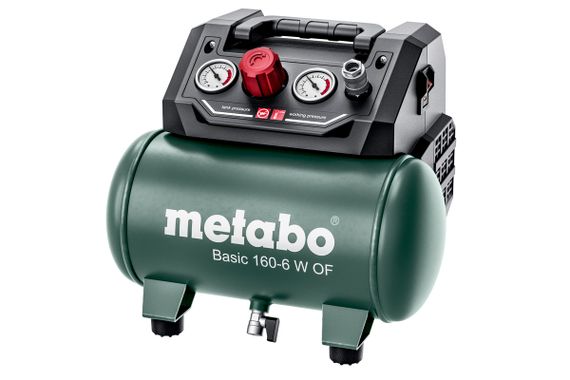 Компресор Metabo PBASIC 160-6 W OF, ресивер 6л, 900Вт, 160л/хв, 8 бар, 8.4кг (601501000)
