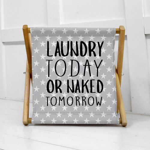 Корзина для хранения Laundry today or naked tomorrow 44х44х39 см (KOR_21S011)