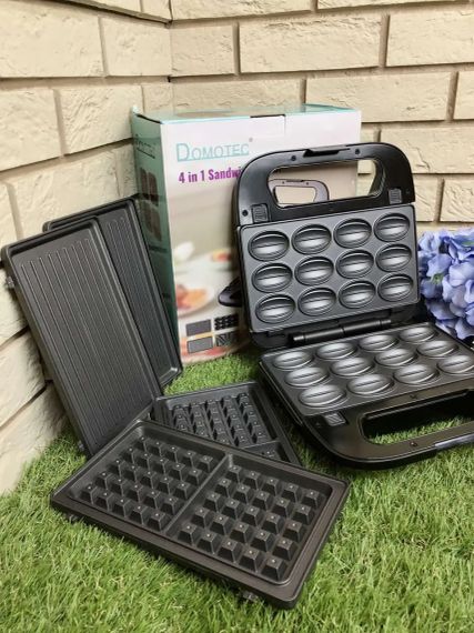 Вафельница-сендвичница 4в1 Domotec SI-234B 1200w | Зображення 7