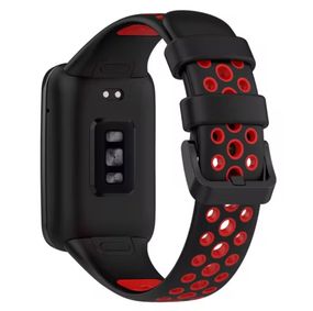 Силиконовый ремешок Primo Perfor Classic для фитнес браслета Xiaomi Smart Band 7 Pro - Black-Red