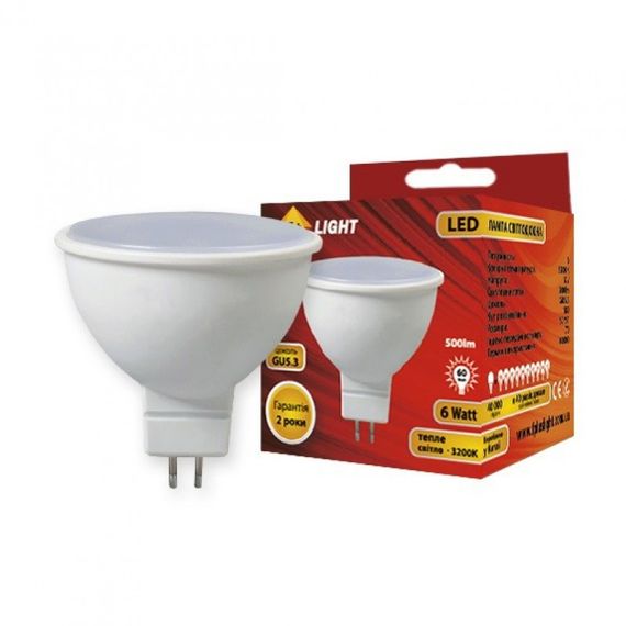 Світлодіодна лампа F+LIGHT GU10  4W  теплого білого 3200К матова  230V IC