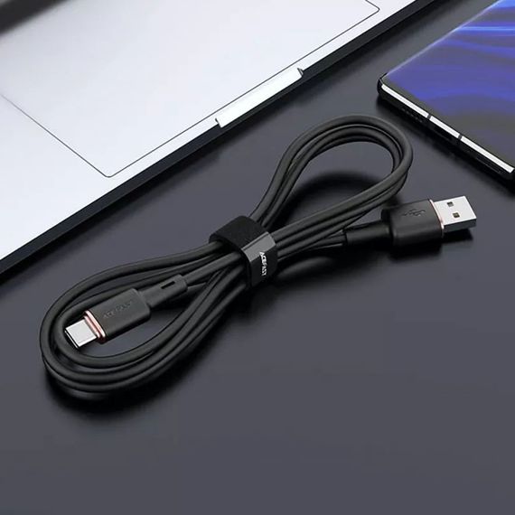 Дата кабель Acefast C2-04 USB to Type-C 3A (1.2m) Black | Зображення 3