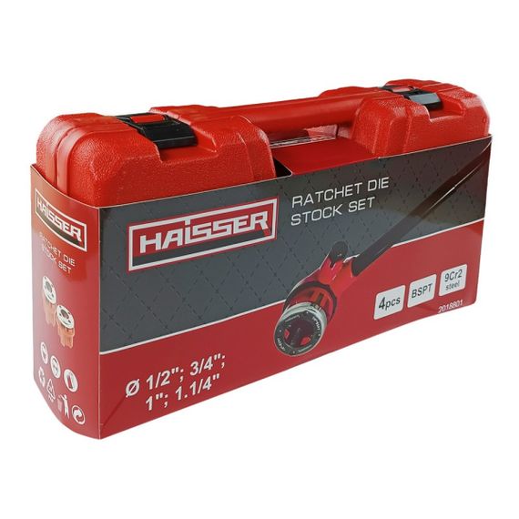 Набор клепов с трещоткой 4 шт. 1/2", 3/4", 1", 1.1/4" Haisser | Зображення 4