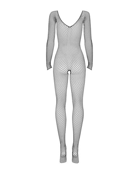 Сітчастий бодістокінг із довгим рукавом Obsessive Bodystocking N109 black S/M/L, чорний, комбінезон | Зображення 3