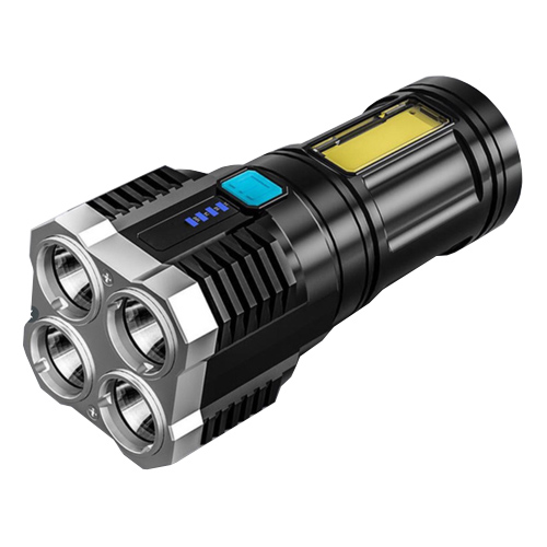Фонарь X509 со светодиодом LED х 4шт. + COB, встроенный аккумулятор, ЗУ micro USB | Зображення 1