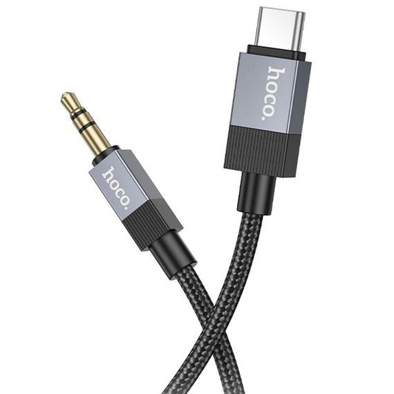 Аудіо кабель Aux Hoco UPA32B Clever digital (Type-C to AUX 3.5mm) (1m) Black | Зображення 2