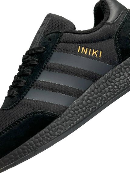 Зимові жіночі кросівки Iniki  Fleece Termo All Black Grey Stripes , В'єтнам 36 23 см | Зображення 8