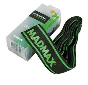 Кистьові бинти MadMax MFA-299 Non slide & slip knee wraps 2.0 м Black/Green (MFA-299-U)