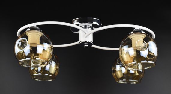 Люстра стельова на 4 лампочки 26181 Білий 20х36х47 см.