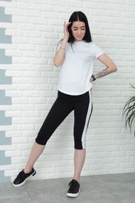 Женский летний костюм с бриджами и футболкой Gf7928 цвет белый, размер 50/52