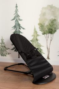 Дитячий шезлонг (крісло-гойдалка)  для новонароджених дуга з іграшками в подарунок Чорний