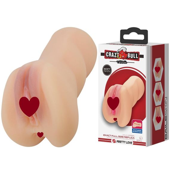 Мастурбатор вагіна CRAZY BULL - Caroline, Double holes TPR Sex Aura