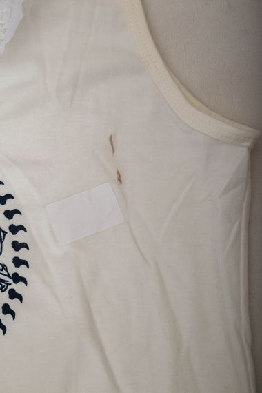 Пижама женская с принтом  -уценка, цвет молочный, 243R1484-021-U-7 | Зображення 5