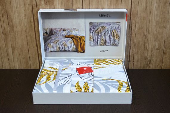 Постельное белье Turkiz Ranforce 200 х 220 см Lionel Grey | Зображення 5