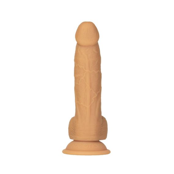 Фалоімітатор ADDICTION Dual Density Silicone Dildo Caramel 8″, присоска, діаметр 4,3 см, віброкуля в Sex Aura | Зображення 2