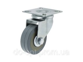 Ролик D-50 мм гумовий Сірий з майданчиком ДС