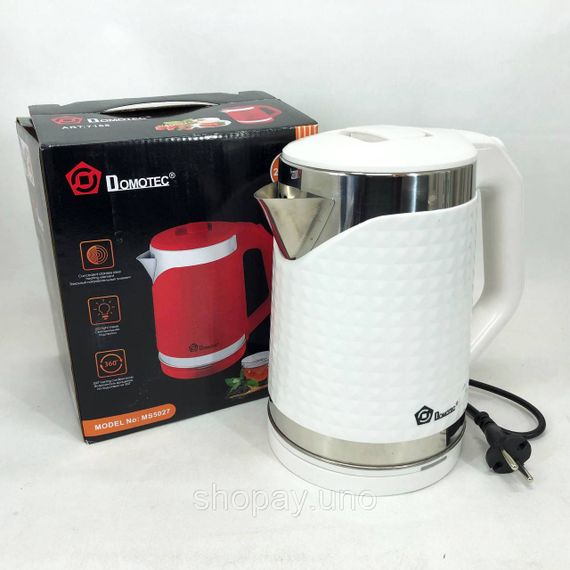 Електрочайник Domotec MS-5027 2000 Вт. Колір: білий | Зображення 8