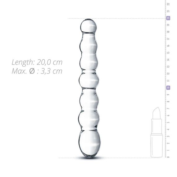 Скляний ділдо у вигляді намистин Gildo Glass Dildo No. 19 | Зображення 3