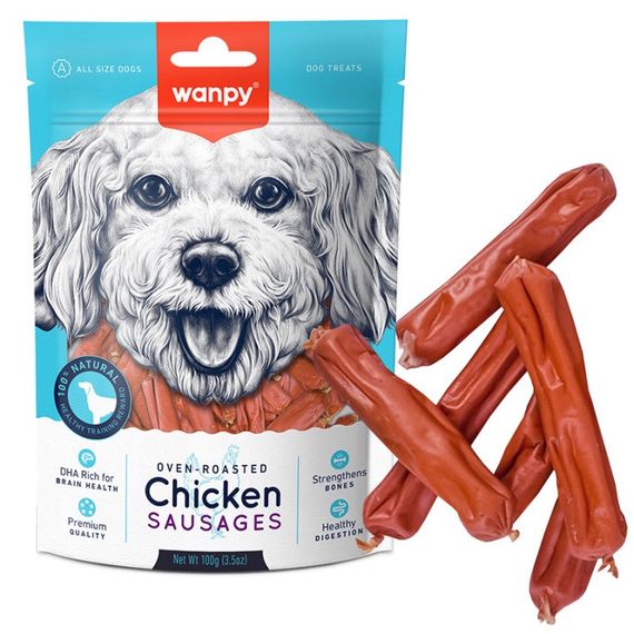 Wanpy Chicken Sausages ласощі для собак з куркою, 100 гр