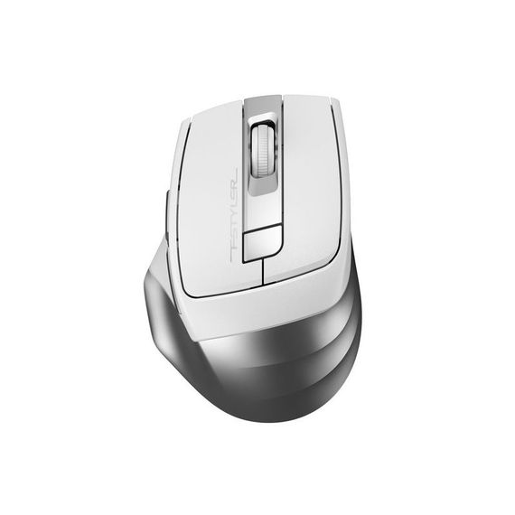 Миша бездротова безшумна A4Tech Fstyler FG35S (Silver), USB, колір білий+сірий | Зображення 1
