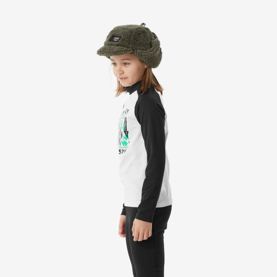 Термофутболка дитяча BL 500 для лижного спорту чорна/біла з принтом - 8 р 125-132 см | Зображення 7