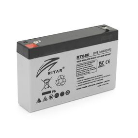 Аккумуляторная батарея AGM RITAR RT680, Gray Case, 6V 8Ah (151х34х94 (100)) Q10