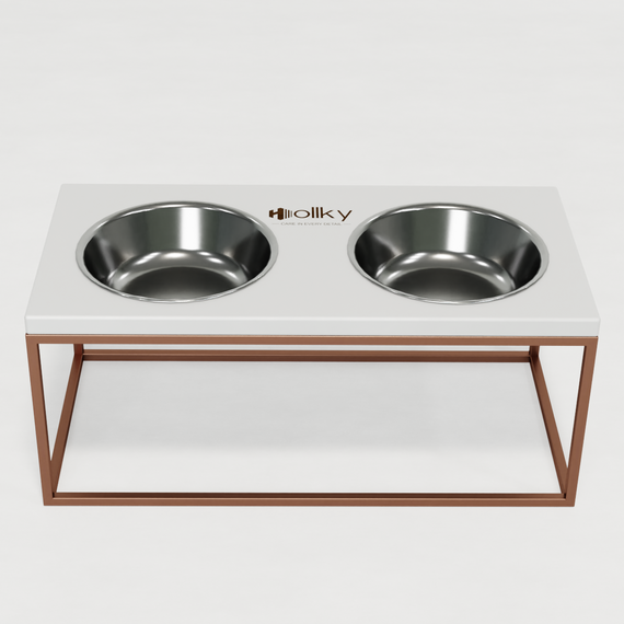 Миски на підставці для великих собак Hollky Base XL20 (2 × 1,8 л) BXL20-522620-GLWH | Зображення 3