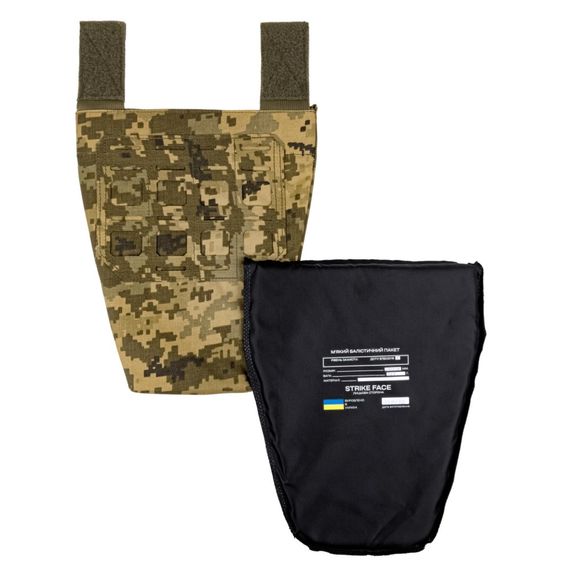 Захист паху з балістичним пакетом XL 41х27 см 1-го класу захисту піксель ММ14