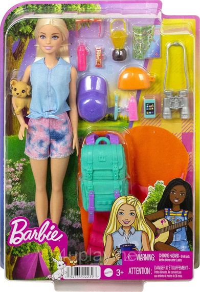 Игровой набор Кукла Барби Кемпинг Малибу с щеночком и аксессуарами. Barbie It Takes Two “Malibu” Camping Doll
