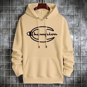 Мужской теплый худи на флисе с принтом OC2234 цвет бежевый, размер M