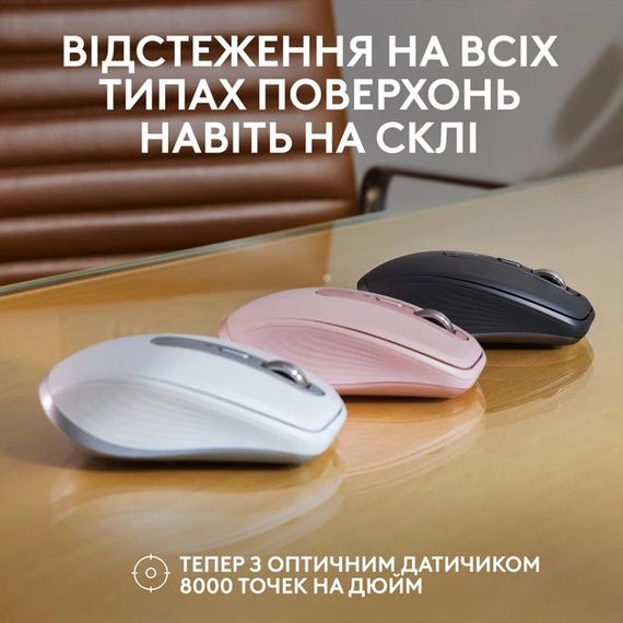 Миша комп'ютерна бездротова Logitech MX Anywhere 3S Pale Grey L910-006930 біла | Зображення 1