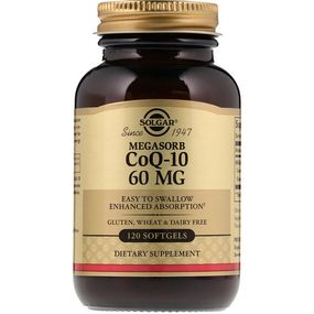 Коэнзим Solgar Megasorb CoQ-10 60 mg 120 Softgels