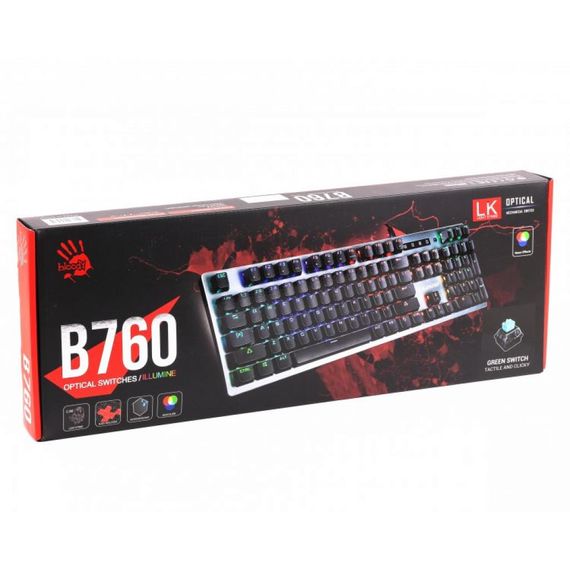 Клавіатура A4Tech Bloody B760 Green Sw Black | Зображення 5