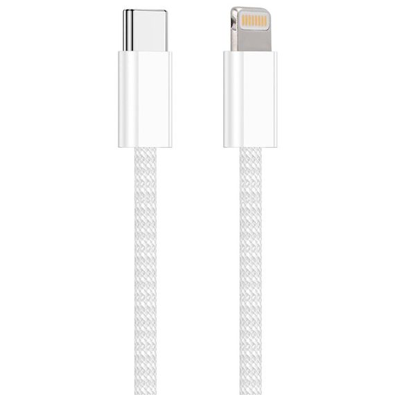 Дата кабель USB-C to Lightning FineWoven Mac PD for Apple (AAA) (1m) (no box) White