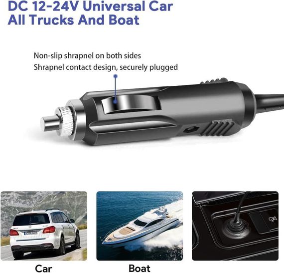 Автомобільний зарядний пристрій KFD 12-24V, 90W, 3.75А для ResMed AirSense 10 S10 AirCurve CPAP BiPAP 370001 | Зображення 1