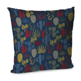 Подушка диванная с бархата Кактусы 45x45 см (45BP_TFL016)