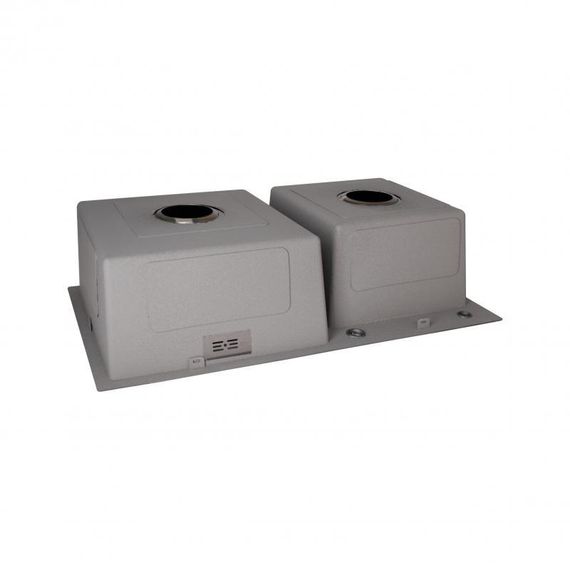 Мийка для кухні з двома чашами інтегрована Lidz Handmade H7843 (LDH7843BPVD45586) Brushed Black PVD 3,0/1,0 мм | Зображення 4