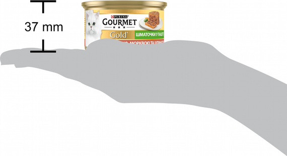 Вологий корм Purina GOURMET GOLD для дорослих котів, качка, морква і шпинат 85г | Зображення 4