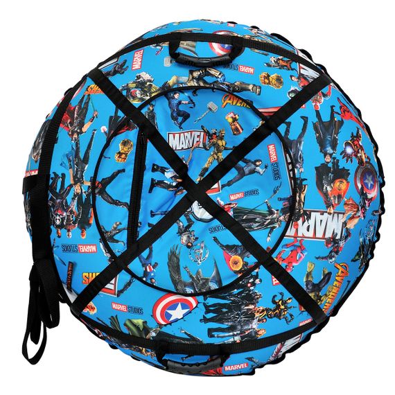 Надувні санчата тюбінг 100 см "Марвел синій" (Оксфорд, ПВХ) санки ватрушка | Зображення 4