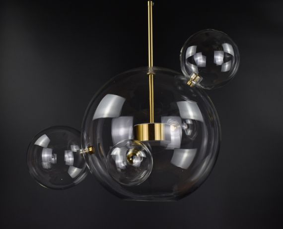 Люстра світлодіодна підвісна LED світильник для квартири на стелю лед 26330 Бронза 50-180х51х51 см. | Зображення 3